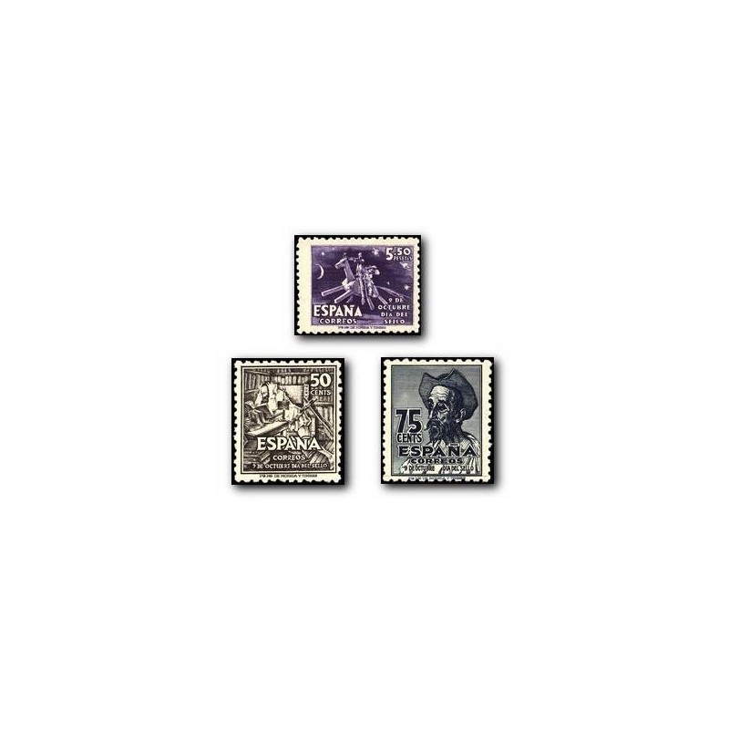 1947 Sellos de España (1012/14). IV Cent. del Nacimiento de Cervantes.